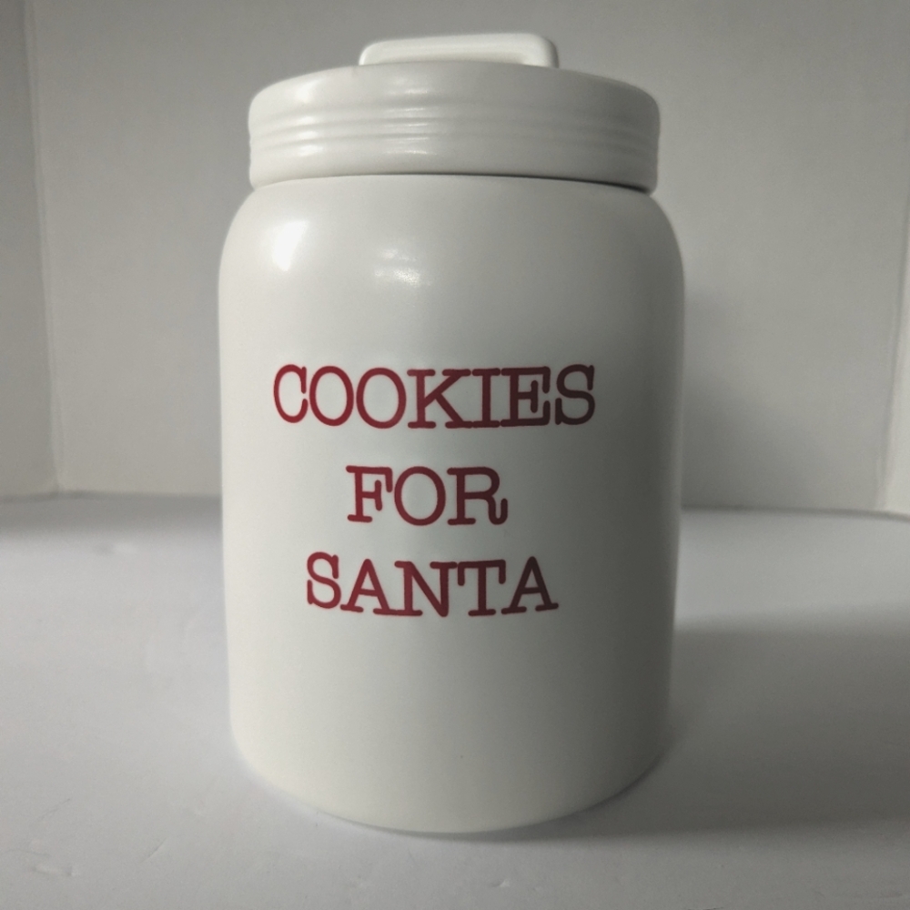 Target Bullseye Playground Cookies For Santa Cookie Jar Christmas White Ceramic
